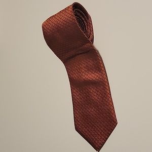 Clericci Mens Tie 60 in. Orange Black
